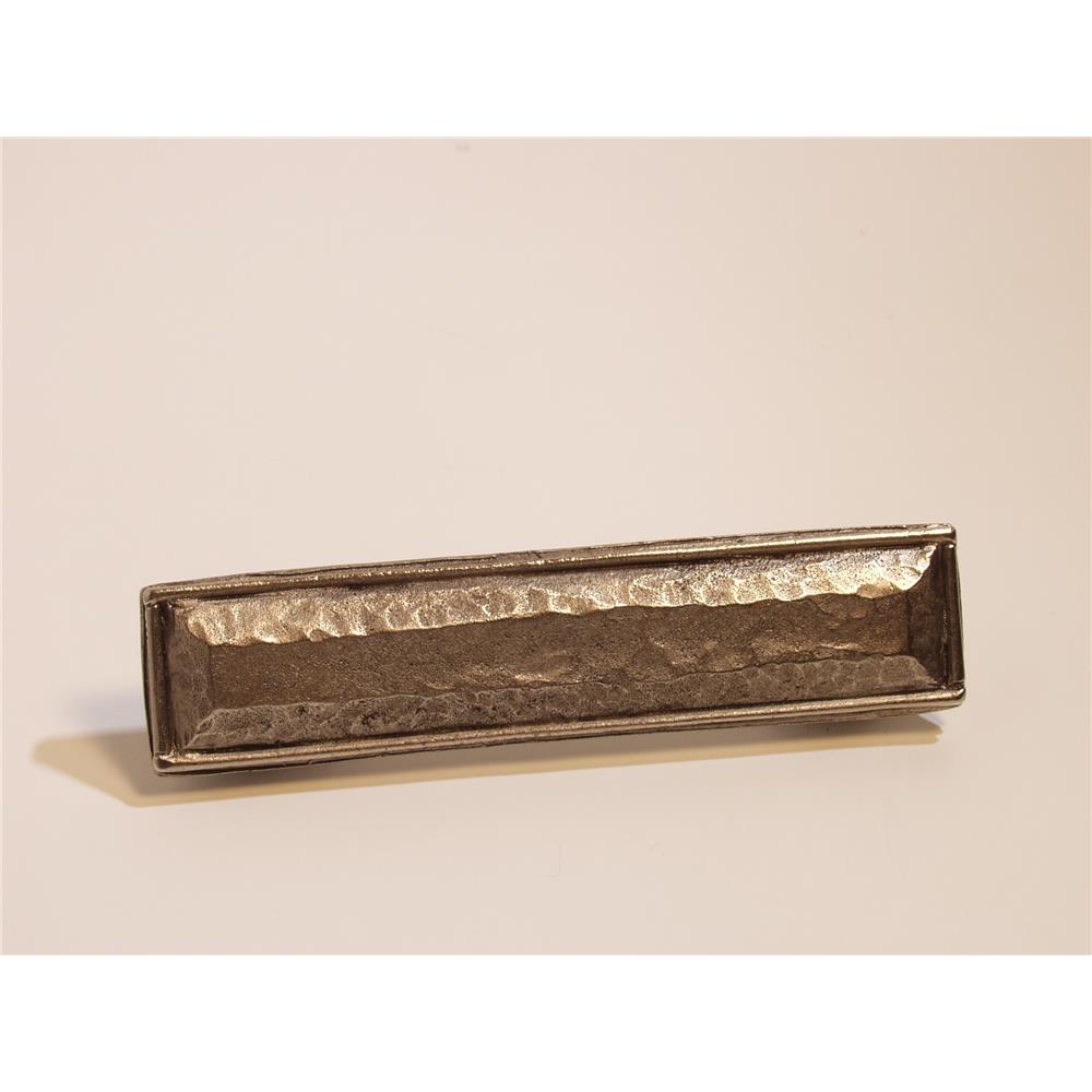 Emenee OR366-ABB Premier Collection Hammered Handle 4 inch x 7/8 inch in Antique Bright Brass Hammered Series